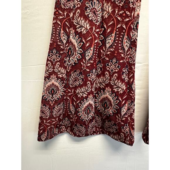 ANTHROPOLOGIE Damask Jacquard Flare Pants Multicolor Size US 14 - Picture 2 of 9